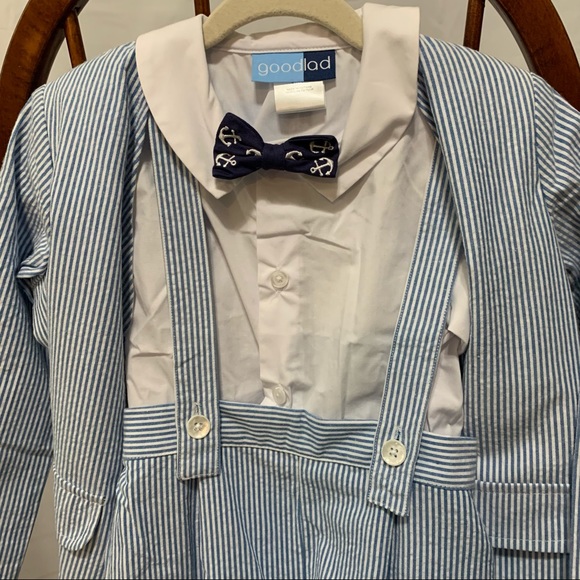 ❗️SOLD❗️Good Lad Seersucker Suspender Shorts Easter Wedding Suit - Picture 4 of 6